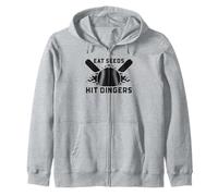 Funny Baseball Softball Sayings Eat Seeds Hit Dingers Zip Hoodie