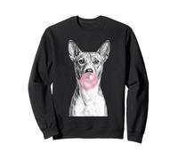 Funny Basenji Dog Blowing Pink Bubblegum Bubble Sweatshirt