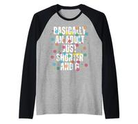 Funny Basically an Adult 6th Birthday Humour Kids Raglan Baseball Tee
