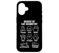 Funny Basics of Cat Geometry Back To School Math Teacher Case for iPhone 16