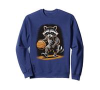 Funny BASKETBALL Raccoon Coach Legend Selfie Game Training Sweatshirt