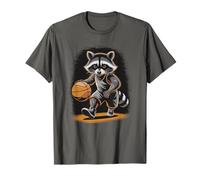 Funny Basketball Raccoon Coach Legend Selfie Game Training T-Shirt