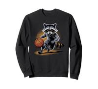 Funny BASKETBALL Raccoon Talk Trash Shoot Legend Game Court Sweatshirt