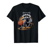 Funny Basketball Raccoon Talk Trash Shoot Legend Game Court T-Shirt