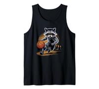 Funny Basketball Raccoon Talk Trash Shoot Legend Game Court Tank Top