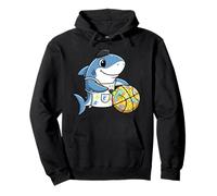 Funny Basketball Shark Painter For Kids Art Pullover Hoodie