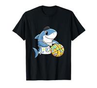 Funny Basketball Shark Painter for Kids Art T-Shirt