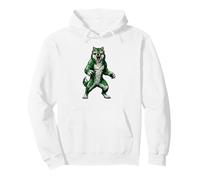 Funny Basketball Wolf Game Day Vintage Design for Fans Pullover Hoodie