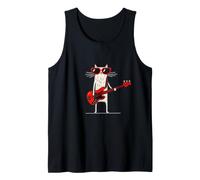 Funny Bass Cat Design - Cool Musician Cat with Bass Guitar R Tank Top