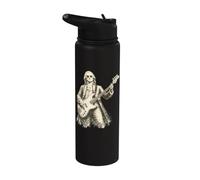 Funny Bass Face Alexander Hamilton School History Musician Stainless Steel Insulated Water Bottle