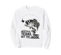 Funny Bass Fly Fishing T-Shirt Mess With Texas Get The Hook Sweatshirt