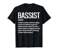 Funny Bass Player Bassist Definition Gift for Musicians T-Shirt