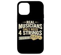 Funny Bass Player Real Musicians Only Need 4 Strings Bassist Case for iPhone 12/12 Pro