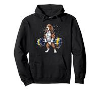 Funny Basset Hound Lifting Weights Gym Workout Dog Pullover Hoodie