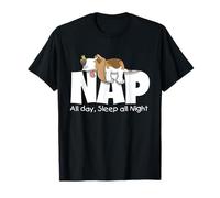 Funny Basset Hound Nap All Day Sleep All Night Dog Lover T-Shirt
