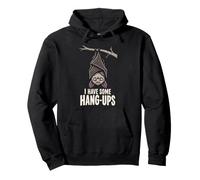 Funny Bat Hang-Ups Halloween Spooky Humor Pullover Hoodie