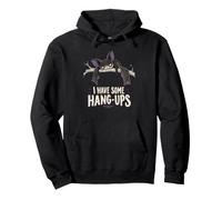 Funny Bat Hang-Ups Halloween Spooky Humor Pullover Hoodie