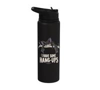 Funny Bat Hang-Ups Halloween Spooky Humor Stainless Steel Insulated Water Bottle