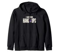 Funny Bat Hang-Ups Halloween Spooky Humor Zip Hoodie