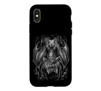 Funny Bat Rockstar with Sunglasses and Microphone Art Case for iPhone X/XS