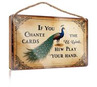 Funny Bathroom Door Signs If You Chance Cards, The Girls Will Play Your Hand. Bedroom Decorations Fall Signs For Home Decor(15X28CM)