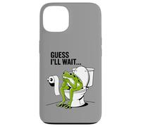 Funny Bathroom Frog I Guess I'll Wait Humor Case for iPhone 13