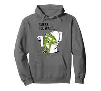 Funny Bathroom Frog I Guess I'll Wait Humor Pullover Hoodie