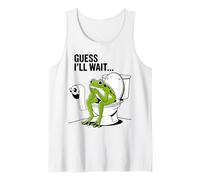 Funny Bathroom Frog I Guess I'll Wait Humor Tank Top