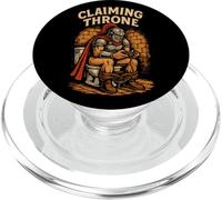 Funny Bathroom Gamer Knight Medieval Gaming Pun Toilet Game PopSockets PopGrip for MagSafe