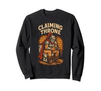 Funny Bathroom Gamer Knight Medieval Gaming Pun Toilet Game Sweatshirt