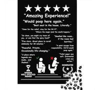 Funny Bathroom Review Jigsaw Puzzle for Adults, 1000 Pieces, 52x38cm/1000pcs, Quiet Home Activity, Relaxing Indoor Time And Puzzle Lovers