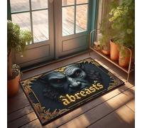 Funny Bathroom Rugs Dark Mythical Creature With Golden Frame Doormat Welcome-Ish Front Door Sign Mat In House(40X60CM)