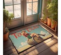 Funny Bathroom Rugs Texas Cowgirl Relaxing On A Barrel In The Prairies Doormat Welcome-Ish Front Door Sign Mat In House(40X60CM)