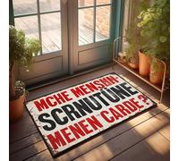 Funny Bathroom Rugs Who Scratches Their Head? - German Riddle Sign Doormat Welcome-Ish Front Door Sign Mat In House(50X80CM)