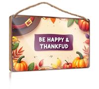 Funny Bathroom Sign Wall Art Be Happy & Thankful Desk Accessories for Women Wall Hanging Decor Men(23X35CM)