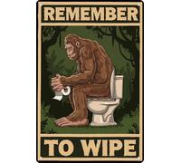 Funny Bathroom Signs Bigfoot Shower Curtain Funny Posters Cool Posters Bathroom Wall Art Funny Bigfoot Remember To Wipe Tin Sign Vintage Bathroom Toilet Wall Decor 8x12 Inch