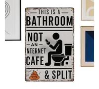 Funny Bathroom Signs - Rust Resistant Toilet Decor | Funny Tin Sign - for Dorms, Hotels, Outdoors, Public Bathrooms, Private Homes, Amenities