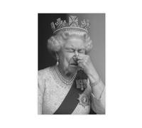 Funny Bathroom Wall Art Decor Vintage Queen Portrait Gift for Friend Midcentury Poster Print Toilet Humor Amusing Present Funny Bar Decor