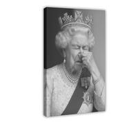 Funny Bathroom Wall Art Decor Vintage Queen Portrait Gift for Friend Midcentury Poster Print Toilet Humor Amusing Present Funny Bar Decor