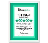 Funny Bathroom Wall Art Five Stars Poop Advisor Toilet Sign Bathroom Decor Artwork Framed Wall Art Print A4