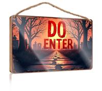 Funny Bathroom Wooden Hanging Do Not Enter - Graveyard Pool Stuff Funny Bathroom Decor(20X30CM)