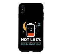 Funny Battery Low quote Not Lazy Energy Saving Mode Case for iPhone XS Max
