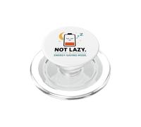 Funny Battery Low quote Not Lazy Energy Saving Mode PopSockets PopGrip for MagSafe