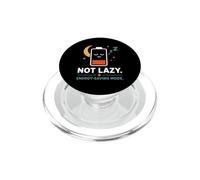 Funny Battery Low quote Not Lazy Energy Saving Mode PopSockets PopGrip for MagSafe
