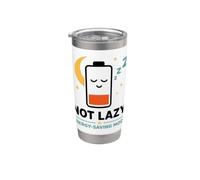 Funny Battery Low Quote Not Lazy Energy Saving Mode Stainless Steel Insulated Tumbler