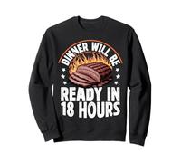 Funny BBQ Dad Smoking Meat Texas Shirt Dinner will be ready Sweatshirt