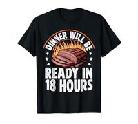 Funny BBQ Dad Smoking Meat Texas Shirt Dinner Will be Ready T-Shirt