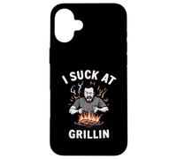 Funny BBQ Fail Burn The Food July 4th Grillin Grilling Men Case for iPhone 16 Plus
