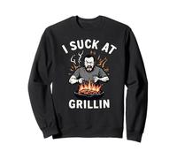 Funny BBQ Fail Burn The Food July 4th Grillin Grilling Men Sweatshirt