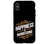 Funny BBQ Food Happiness Equals Barbecuing for Grill Lover Case for iPhone X/XS